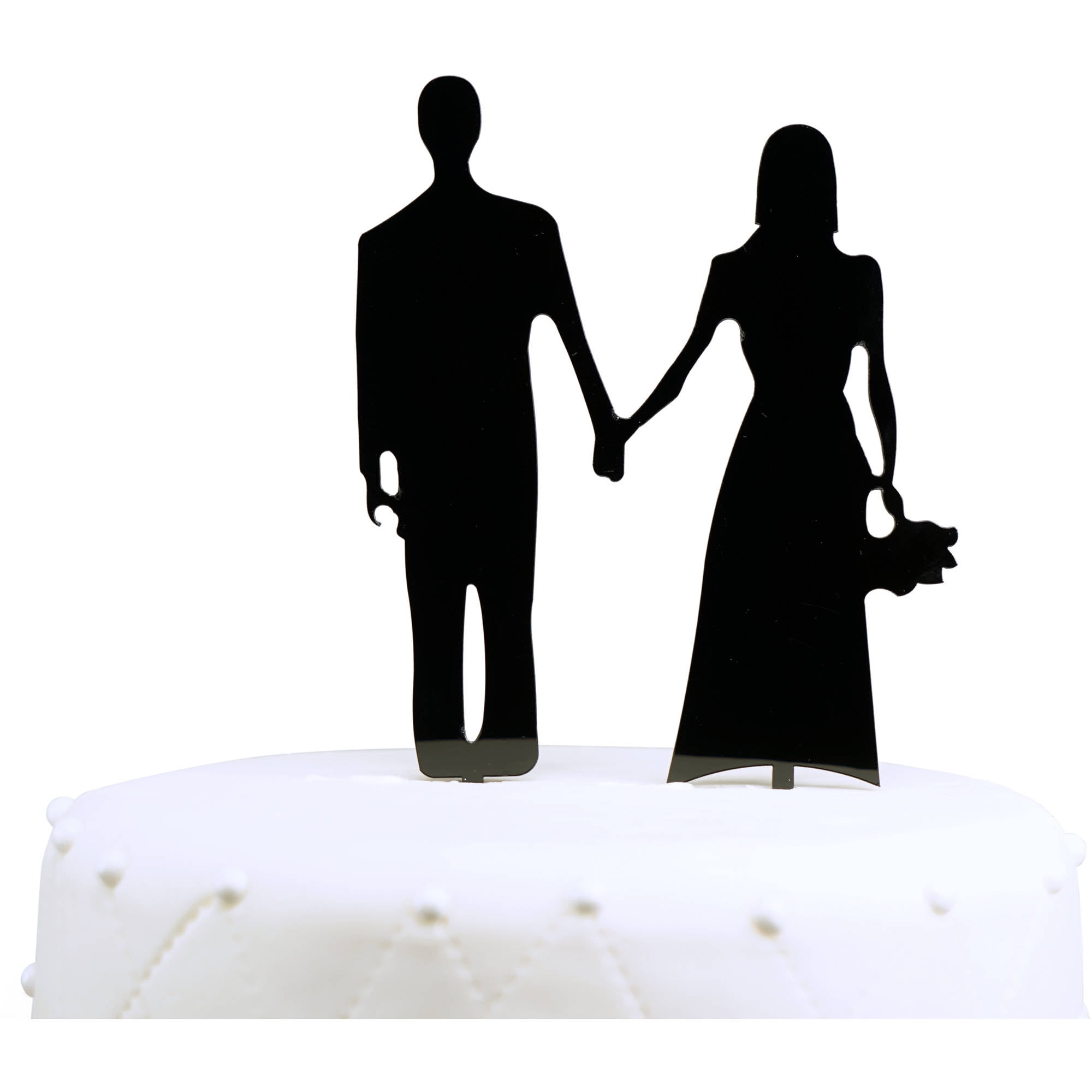 Unik Occasions Wedding Couple Silhouette Acrylic Cake Topper