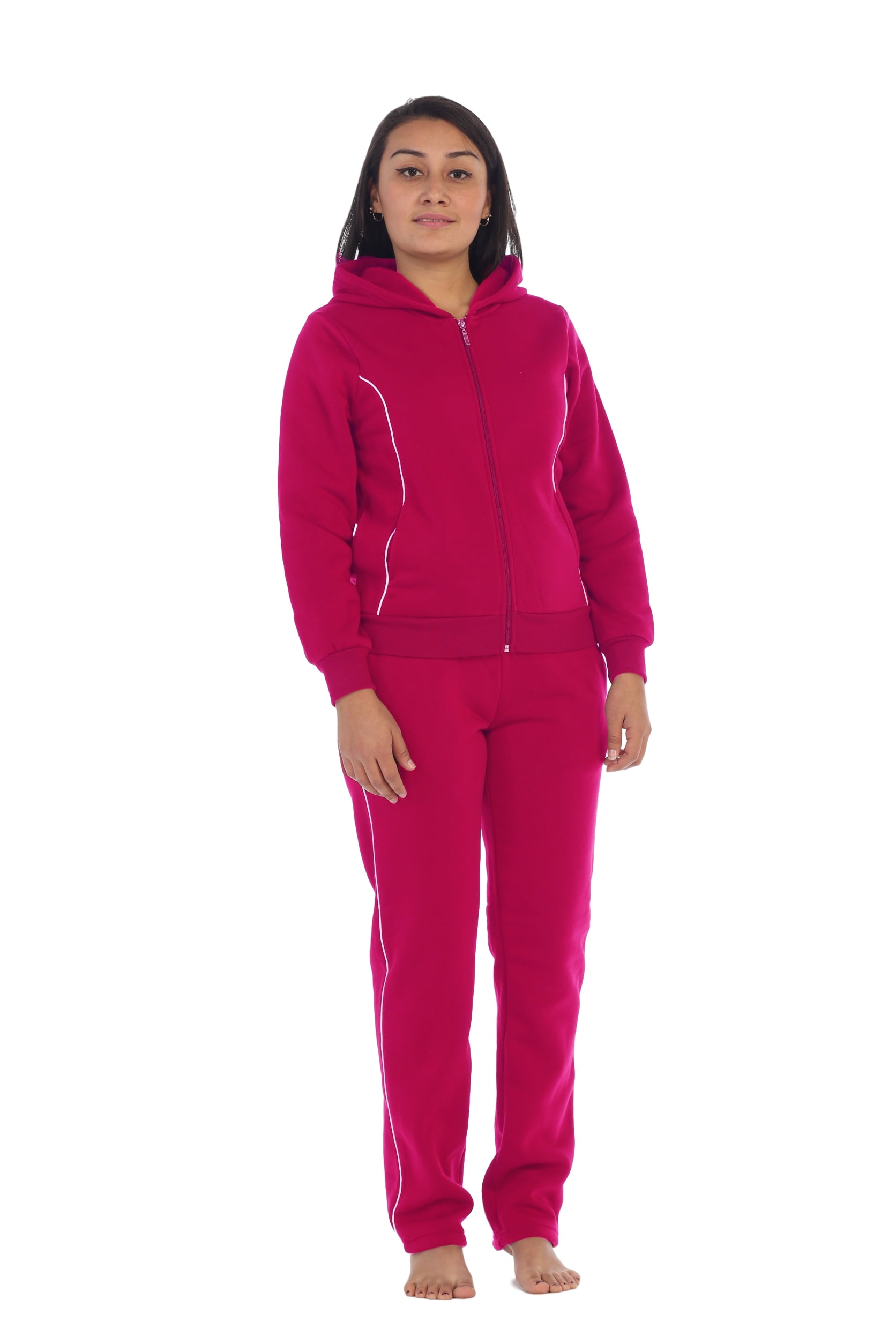 Women's fleece jacket and pants clearance set