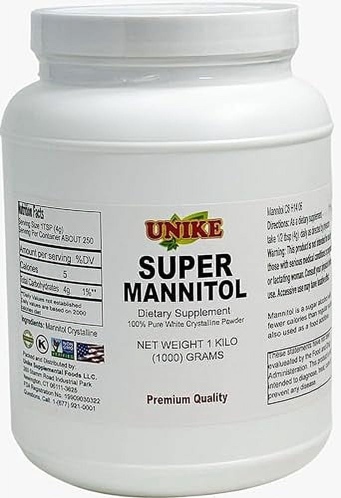 Unike Nutra Original Super Mannitol powder | Natural Sugar Substitute & Sugar Alternative |Natural & Healthy Artificial Sweetener | 100% Vegan, Gluten-free, Dietary Supplement