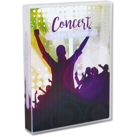 Unikeep 9.43"x7" Concert Ticket Stub Collection Mini Scrapbook Album, Holds 40-80 Tickets