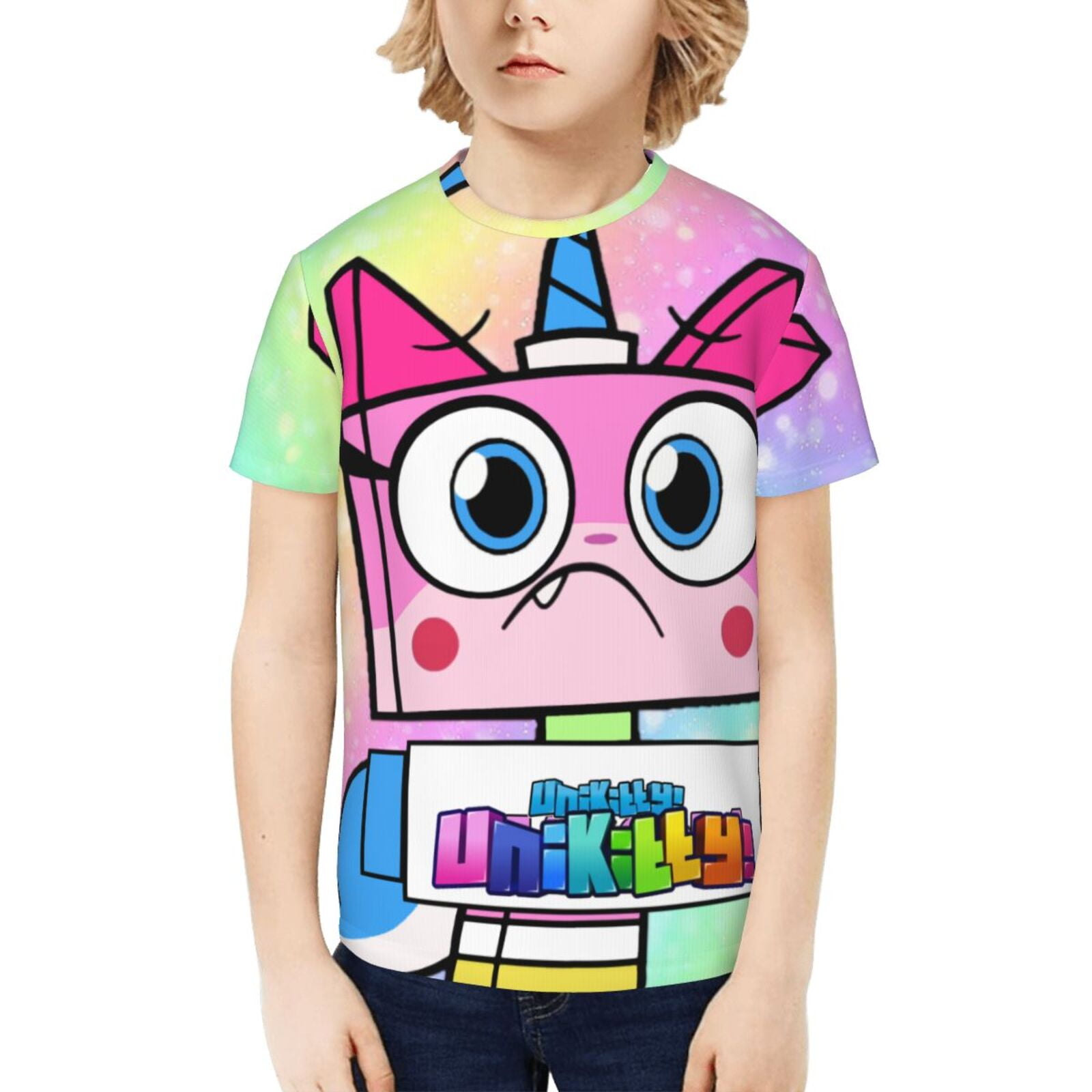 Unikitty Lovely Youth Kids Fashion T-Shirt Graphic Short Sleeve Shirt Tees  Teenage T-Shirt For Boy Girl - Walmart.com