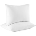thumbnail image 1 of Unikome Goose Down Pillows for Bed Set of 2 Feather Gusseted Hotel Collection Down Feather Luxury Pillows with Cotton Down Proof Cover Queen Size 20x30 Inches Pure White, 1 of 7