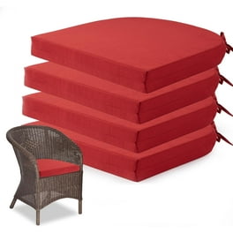 WestinTrends Solace Outdoor Patio Kitchen Dining Chair Square Seat Cushions Set of 4 16 x 15