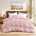 thumbnail image 1 of Unikome All Season Goose Down Feather Fiber Comforter with Natural Filling, Soft & Breathable Lightweight Duvet Insert, Machine Washable, Cal King 108 x 94 Inch,Pink, 1 of 8