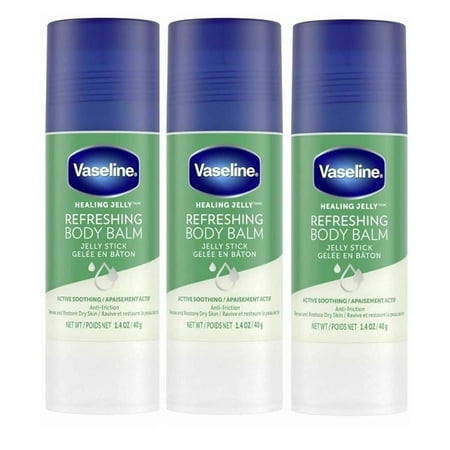Unilever Refreshing Body Balm Jelly Stick Anti-Friction To Revive & Restore Dry Skin 1.4 oz - 3 Count