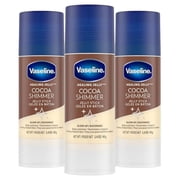 Vaseline Cocoa Shimmer Jelly Stick   Non-Greasy Moisturizer for Glowing Skin, Face & Body Lotion, Travel-Size, 1.4 Oz Ea, Pack of 3