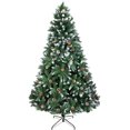 Unilife 7ft Flocked White River Mountain Pine Artificial Christmas Tree