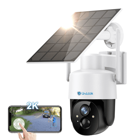 2K Solar Security Outdoor WiFi Camera , Anpviz 360° View IP65 Waterproof Rechargeable Wireless Battery Powered 3MP PTZ Camera with PIR, Color Night Vision,2-Way Talk, Cloud/SD, Works with Alexa