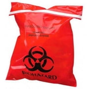 Unimed Midwest B170802 Biohazard Waste Stick-On Bags - 2 Mil - 9 x 10 in. - Red - 100 per Box