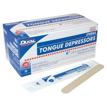 Unimed Midwest Dstd313314 Tongue Depressors, Wood, 6 In L, 2/3 In W