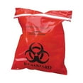 thumbnail image 1 of Unimed Stick-On Biohazard Infectious Waste Bags, 1.4 Quarts, Red, Box Of 100, 1 of 3