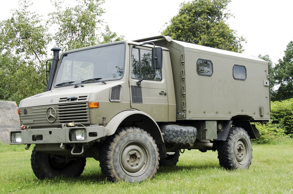 Unimog truck of the Belgian Army Canvas Art - Luc De JaegerStocktrek Images (17 x 12)