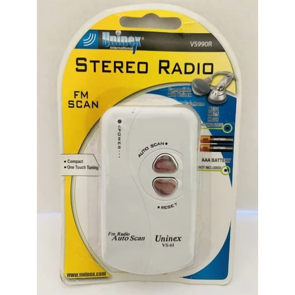 Uninex Vs-61 Stereo Radio *Fm Scan* (White Color)