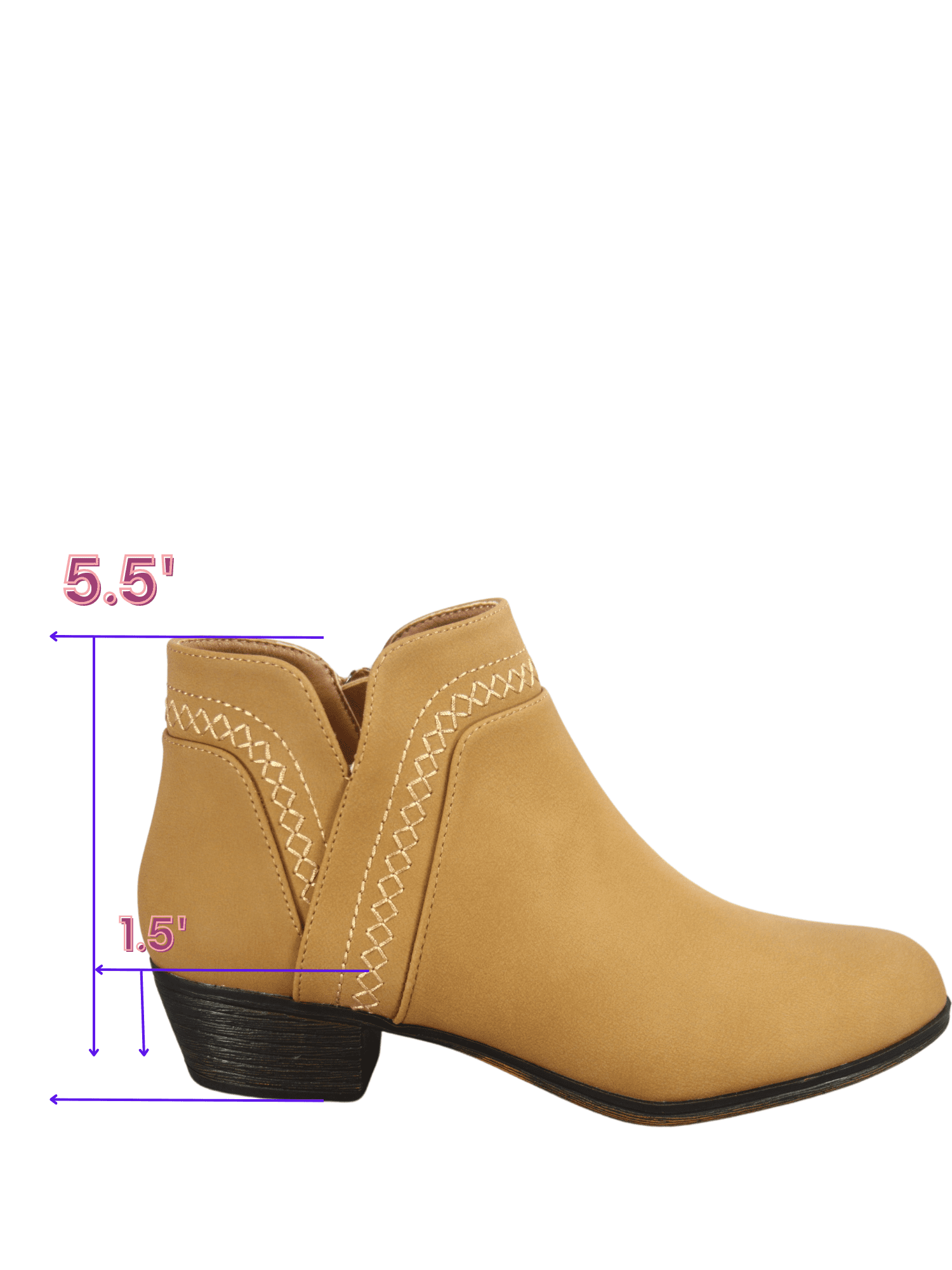 Pennysue Women's Gray Wide Width Ankle Boots With Buckle And