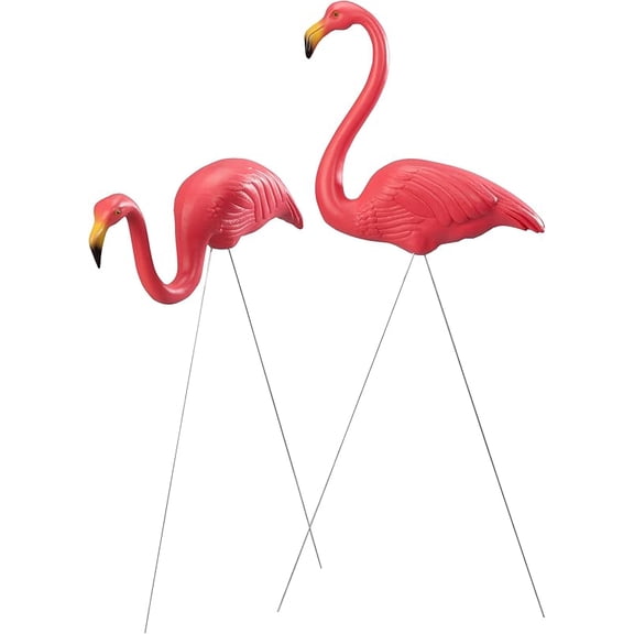 Union 62360 Original Featherstone, Pink Flamingo Yard Lawn Ornaments, 38" -Set of 2
