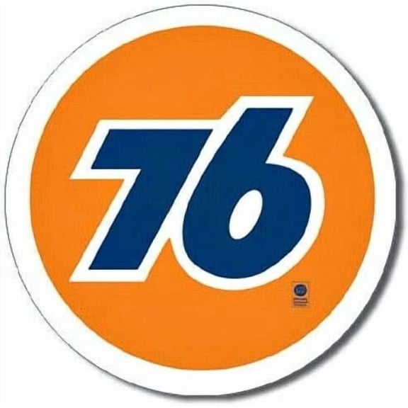 Union 76 Gasoline 12x8 Inch Round Metal Tin Sign Wall Decor Funny Iron Painting 30cm Diameter