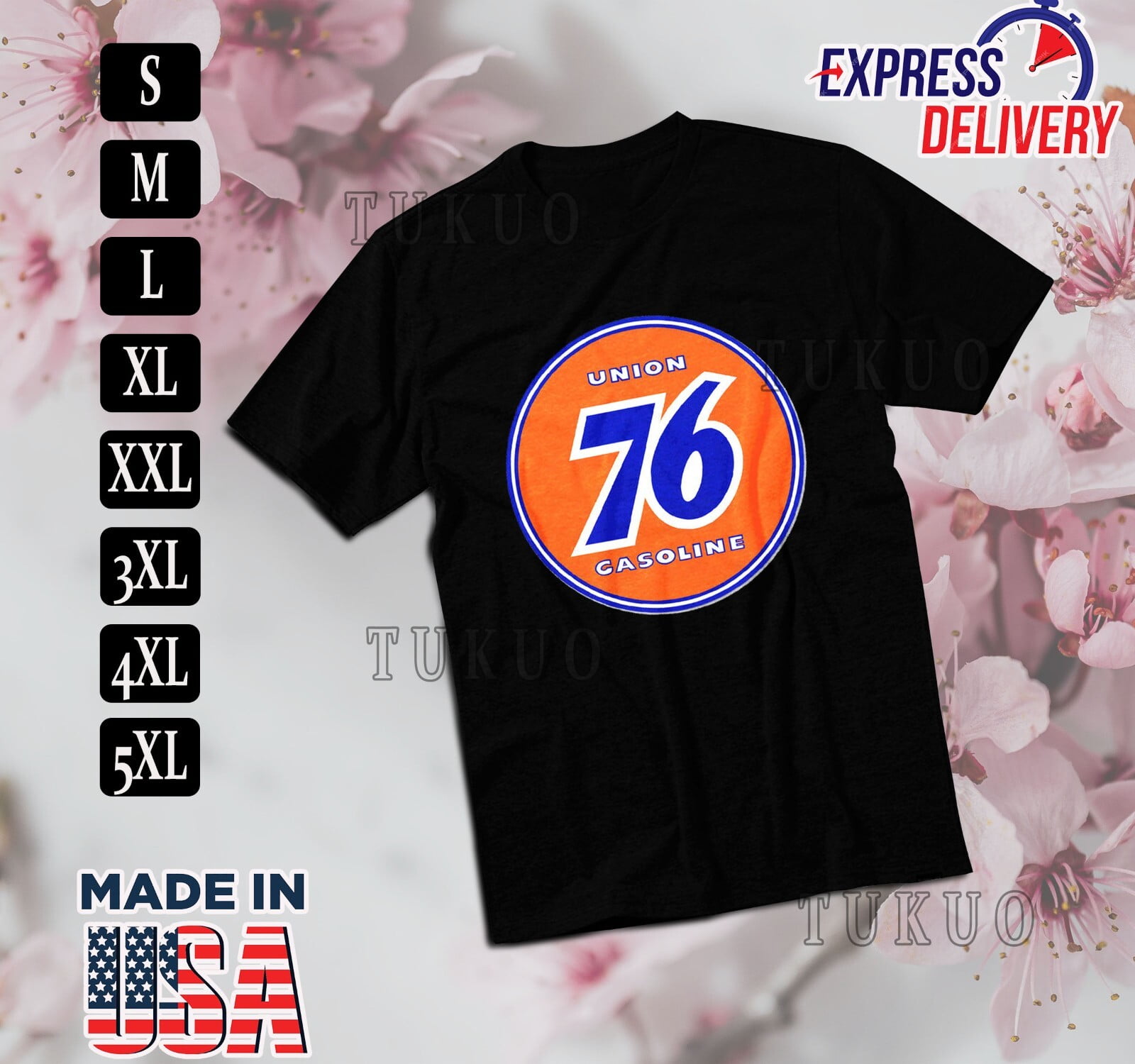 Union 76 Gasoline logo T-Shirt USA MADE IN USA - Walmart.com