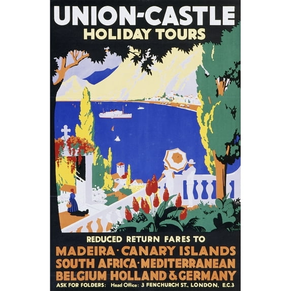 Union-Castle Holiday Tours Poster Print By Mary Evans Picture Libraryonslow Auctions Limited