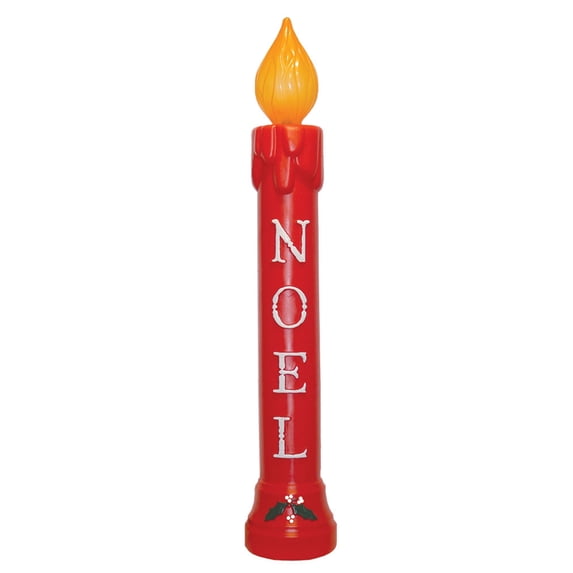 Union Christmas Illuminated 39 Inch Noel Candle with Cord and Light, Red