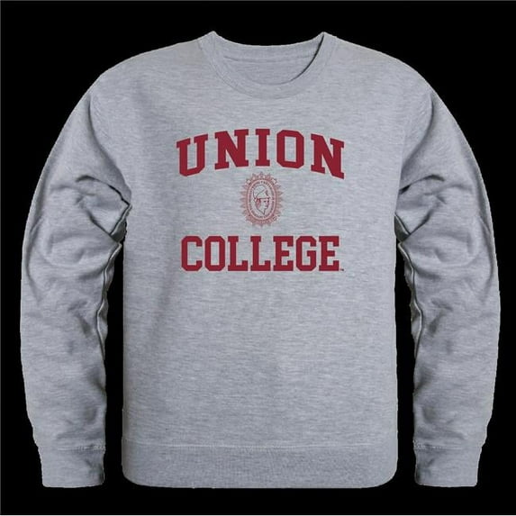 Union College Bulldogs Seal Crewneck Sweatshirt, Heather Grey - 2XL