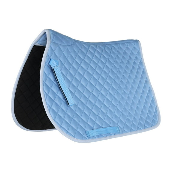 Union Hill Pony Saddle Pad-29 stone blue with 5 baby blue trim