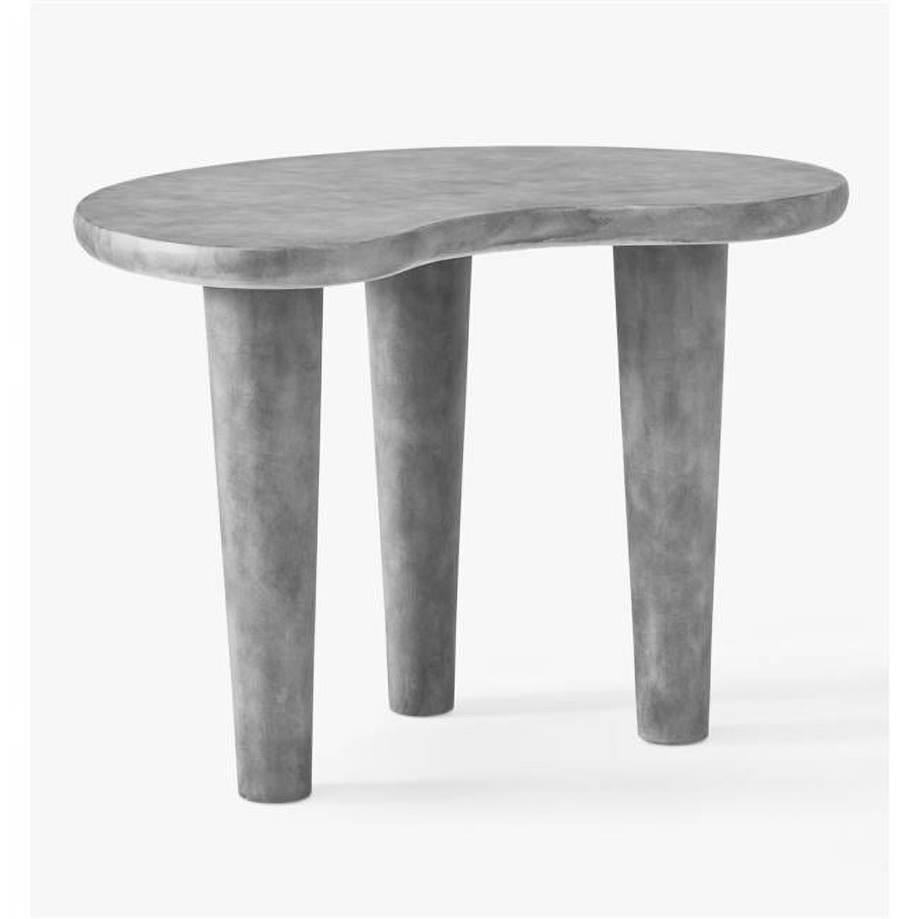 Ashwood & Aged Cement Round Palette Side Table