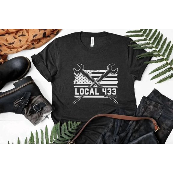 Union Ironworker Crossed Spud Wrench Local 433 T-Shirt