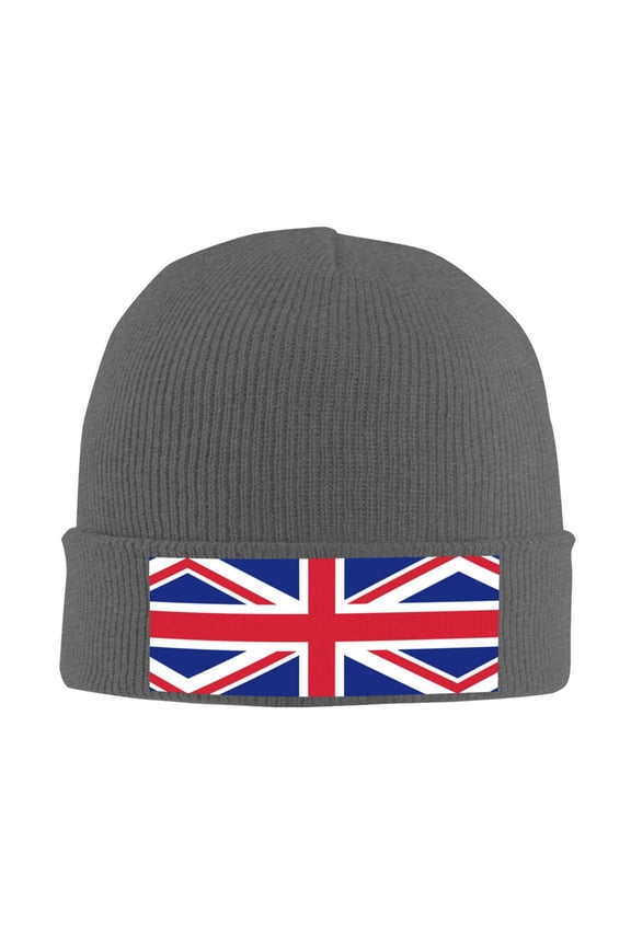 Union Jack All Uk Flag Beanie Hat Men Women Warm Printed Cap Knit Beanies Hats Outdoor Winter Deep Heather