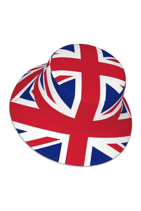 Union Jack All Uk Flag Bucket Hat With Reflective Stripe For Men Women Reversible Outdoor Travel Hiking Beach Caps
