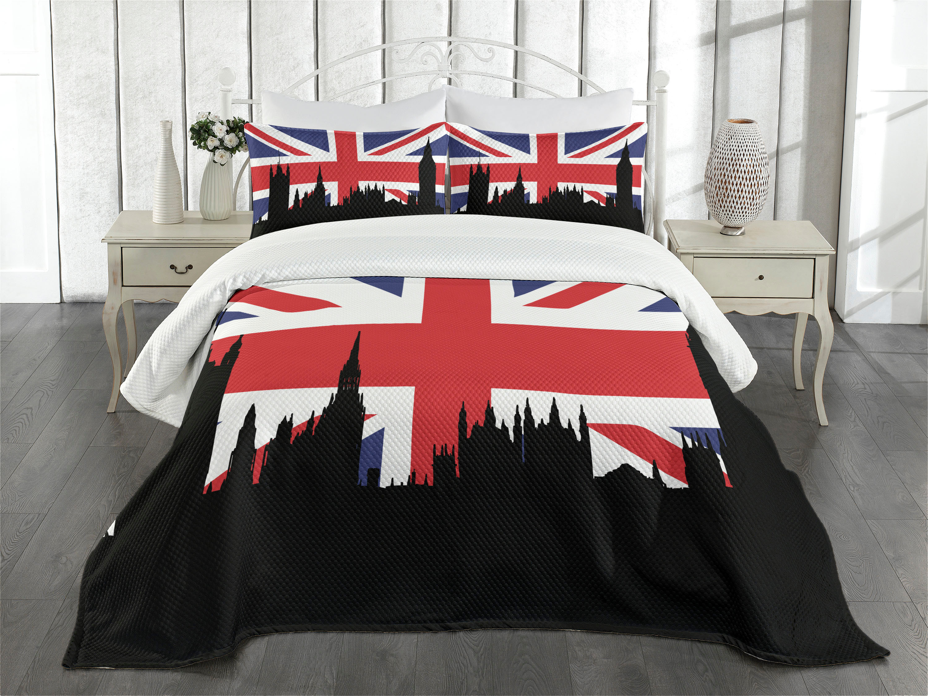 Union Jack Bedspread Set Queen Size, Houses of the Parliament