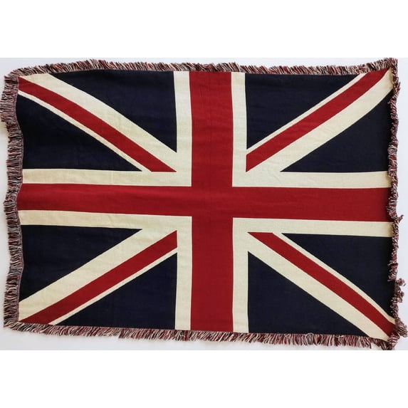 Pure Country Weavers Union Jack Blanket Tapestry Throw Woven from Cotton - Made in The USA (69x48)