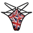 thumbnail image 1 of Union Jack British England UK Flag Open Type Women's Panties Crotch Opening G-strings Thongs Lingeries Underwear, 1 of 7