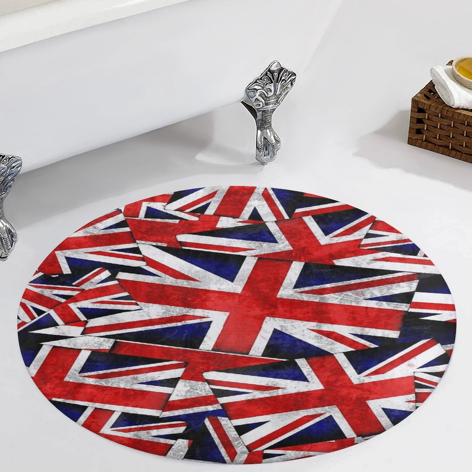 Union Jack British England UK Flag Round Carpet Circle Rug Outdoor ...