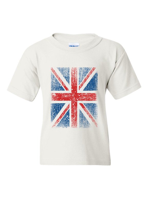 Union Jack British Flag Fashion People United Kingdom Flag Unisex Youth Kids T-Shirt Tee