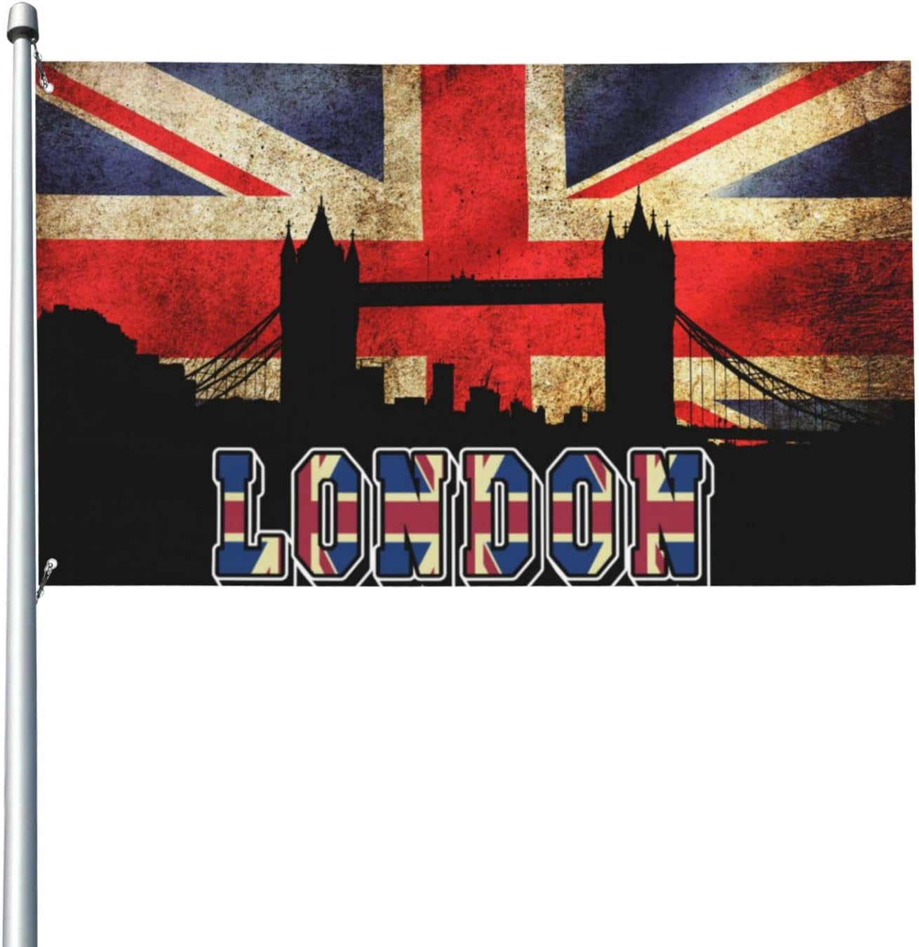 Union Jack British Flag London Bridge House Flag,3x5 Ft Flag Single ...