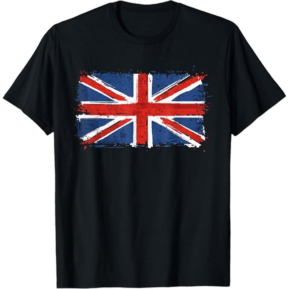 Union Jack British Flag Vintage Grunge Ripped United Kingdom T-Shirt