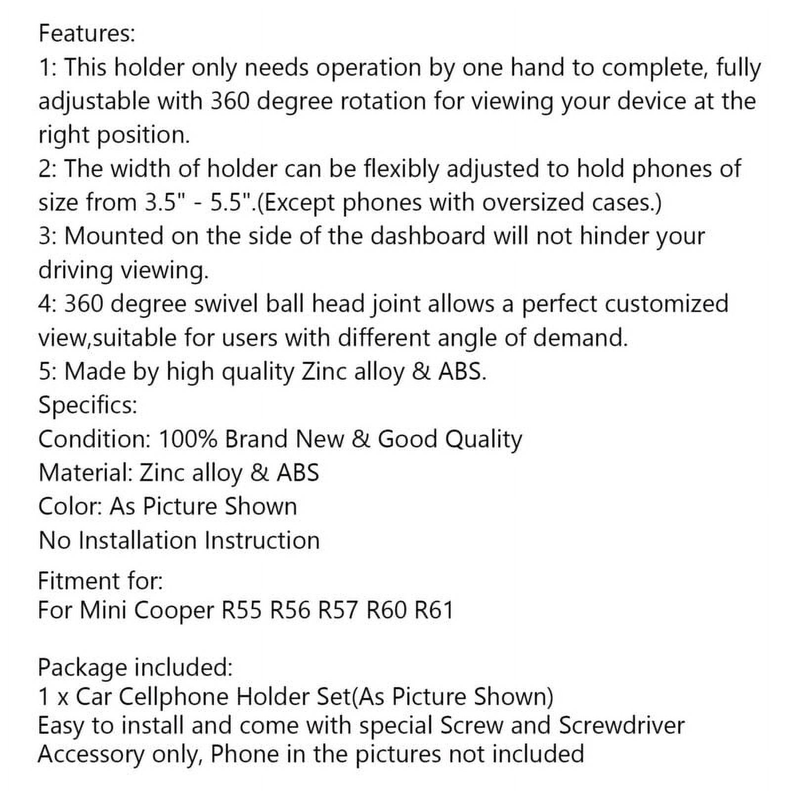 Auto Handyhalterung Für Mini Cooper - Union Jack Design Lüftungsclip