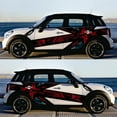 Union Jack Design Body Side Car Door Decal Sticker Set for MINI Cooper