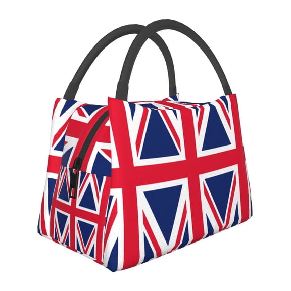 Union-Jack Flag Lunch Bag Reusable Insulated Lunch Tote Cooler Box For Women Men
