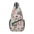 thumbnail image 1 of United Kingdom Flag Sling Bags for Travel Hiking Men Retro UK London British Pattern Crossbody Chest Backpack Shoulder Daypack, 1 of 7