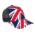 thumbnail image 1 of Union-Jack Flag Snapback Trucker Hats Baseball Caps Adjustable Mesh Back Ball Caps For Men Women, 1 of 5
