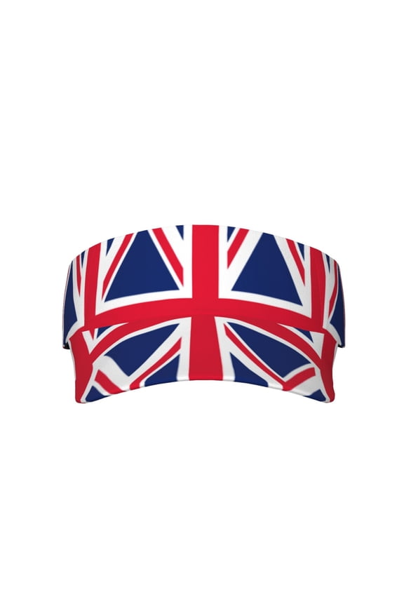 Union-Jack Flag Sport Visor Hats Sun Protection Outdoor Activity For Women Men