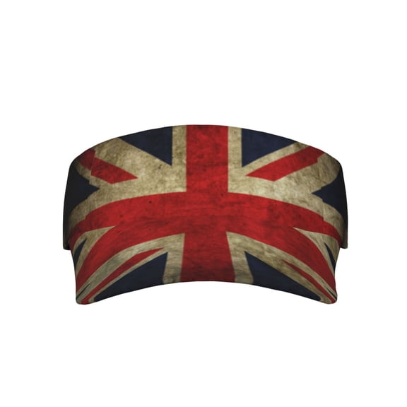 Union Jack Flag Sport Visor Hats Sun Protection Outdoor Activity For Women Men