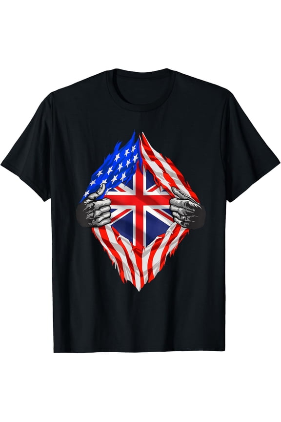 Union Jack Flag T-shirt USA UK Flag United Kingdom British T-Shirt