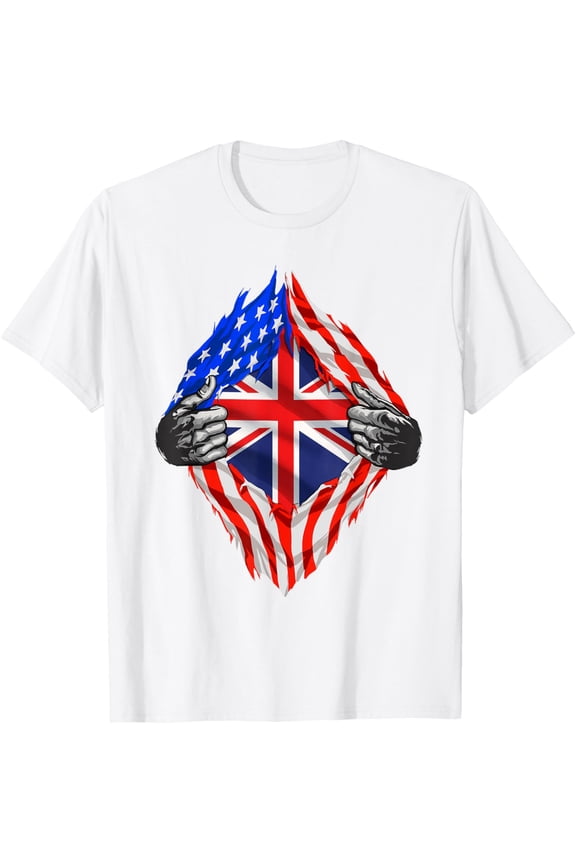 Union Jack Flag T-shirt USA UK Flag United Kingdom British T-Shirt