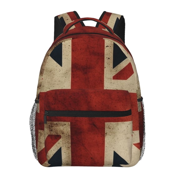 Union Jack Flag Vintage UK Laptop Backpack Travel Rucksack for Teens Adults, Fits 15-inch Notebook