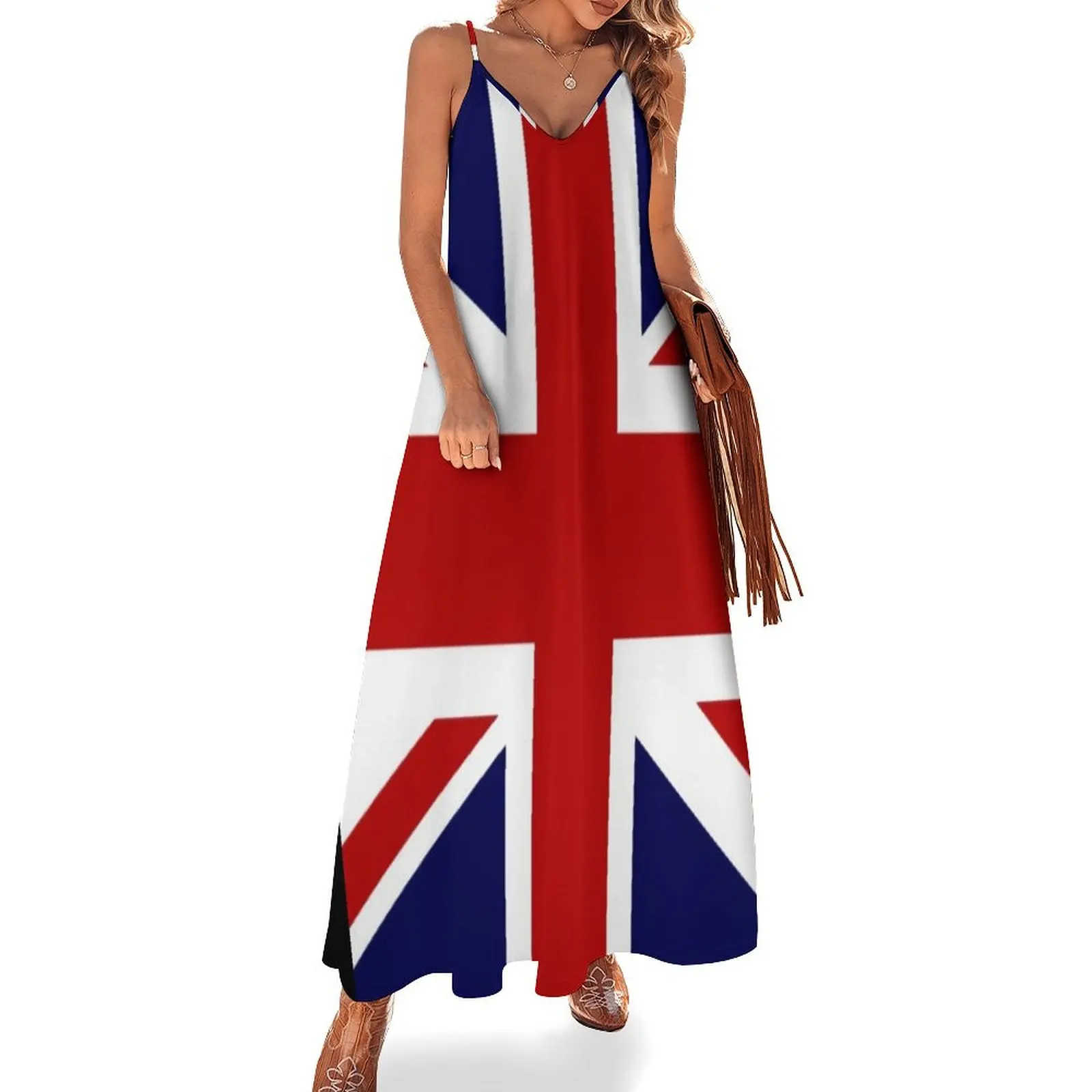 Union Jack Flag of UK Sleeveless Dress Elegant gowns Prom gown ...