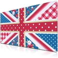 thumbnail image 1 of Union Jack Gaming XXL Mouse Pads British Flag Mouse Pad Shabby Chic Floral Style Mousepads Non-Slip Rubber Base Waterproof with Stitched Edges, 35.4" X 15.7" for Work/Game/Office/Home, 1 of 6