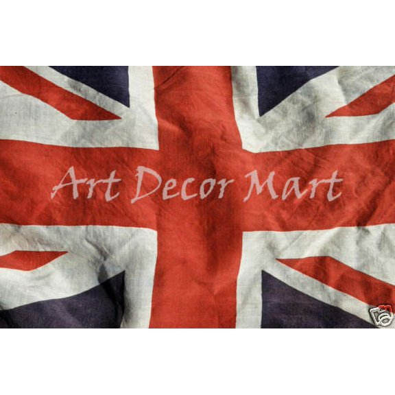 Union Jack Linen - CANVAS OR FINE PRINT WALL ART