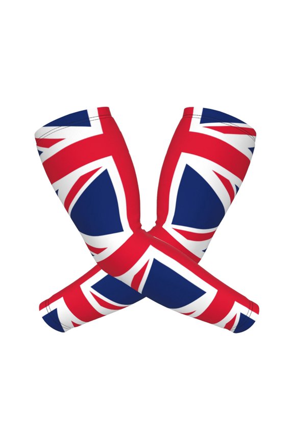 Union Jack Sports Compression Arm Sleeves Football Baseball Basketball Cycling Tennis For Men Women